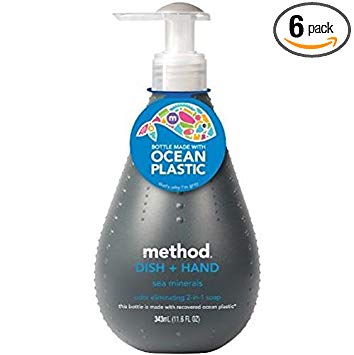 Method 2-in-1 Dish + Hand Cleaner, Ocean Plastic, Sea Minerals, 11.6oz, 6pk