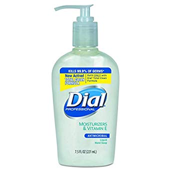Dial Professional 84024 Liquid Dial Antimicrobial Soap With Moisturizers Decorative Pump 7.5 Oz. (Case of 12)