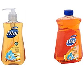Dial Liquid Hand Soap, Miracle Oil with Marula oil 52oz refill bottle with 7.5 Ounce pump