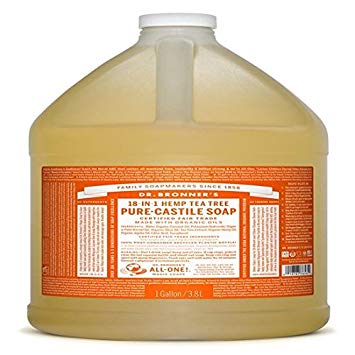 Dr. Bronner Magic 18-in-1 Hemp Tea Tree Pure Castile Soap, 1 Gallon