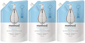 Method Gel Hand Wash Refill Pouch, Sweet Water, 34oz, 3pk