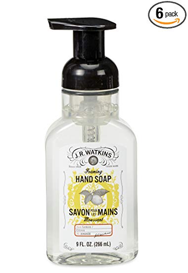 J.R. Watkins Foaming Hand Soap, Lemon, 9 ounce (Pack of 6)