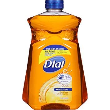 Dial Antibacterial Liquid Hand Soap Refill, Gold, 52 Fluid Ounces (Pack of 6)