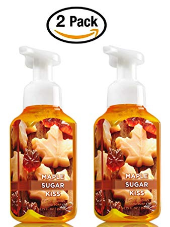 Bath & Body Works Maple Sugar Kiss Hand Soap - Pack of 2 Maple Sugar Scented Gentle Foaming...