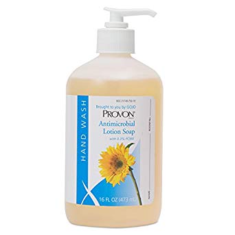 PROVON 4303-12 Antimicrobial Lotion Soap with 0.3 Percent PCMX, 16 fl. oz. Pump Bottle, Citrus Fragrance (Case of 12)