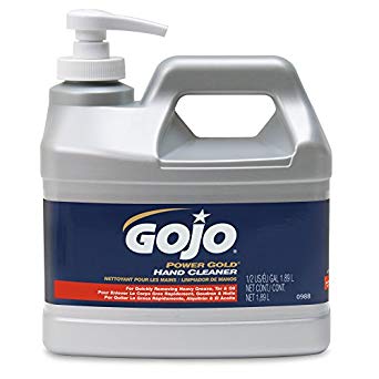 GOJO 0988-04 Power Gold Hand Cleaner, 1/2 Gallon Pump Bottle (Pack of 4)