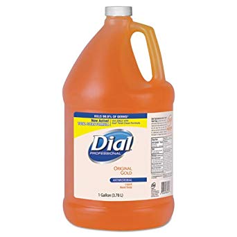 Dial Professional 88047CT Liquid Soap Refill, Antibacterial, 1 Gallon, 4/CT Orig Gold