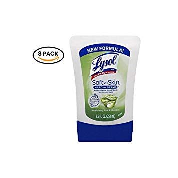 Lysol No-Touch Hand Soap Refill, Aloe, 8.5 oz. (Pack of 8)