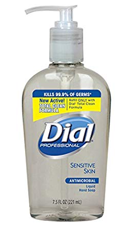 Dial Professional 82834 Liquid Dial Antimicrobial Soap For Sensitive Skin Decorative Pump 7.5 Oz. (Case of 12)