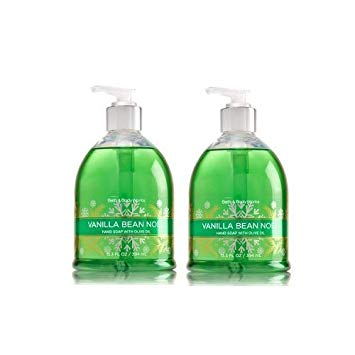 Bath and Body Works Vanilla Bean Noel Decorative Hand Soap with Olive Oil. 13.3 oz 2 Pack