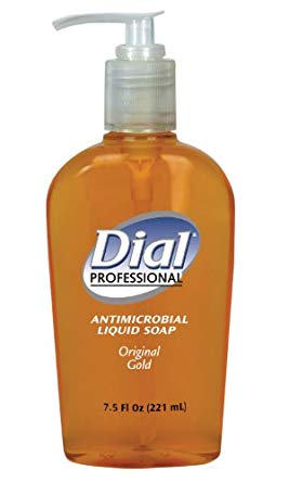 Dial Professional 84014CT Gold Antimicrobial Liquid Hand Soap, Floral Fragrance, 7.5oz Pump Bottle (Case of 12)