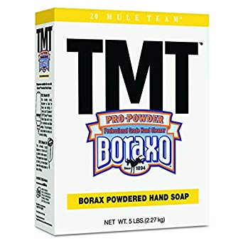 Boraxo 2561 TMT Powdered Hand Soap, Unscented Powder, 5 lb. Box, White (Pack of 10)