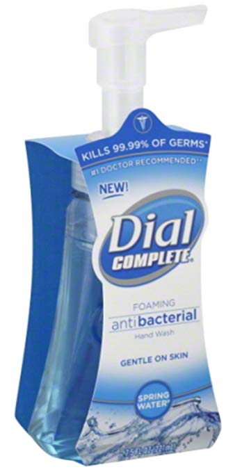 Dial Complete Foaming Antibacterial Hand Wash, Spring Water 7.50 oz (Pack of 12)