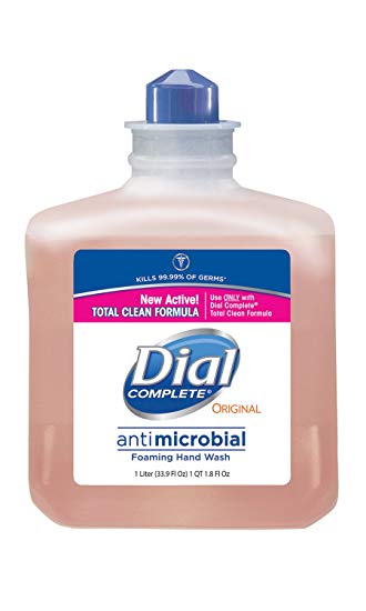 Dial Complete 1206709 Antimicrobial Foaming Hand Soap, 1 Liter Manual Refill (Pack of 6)