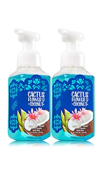 Bath & Body Works Gentle Foaming Hand Soap in Cactus Flower & Coconut (2 Pack)