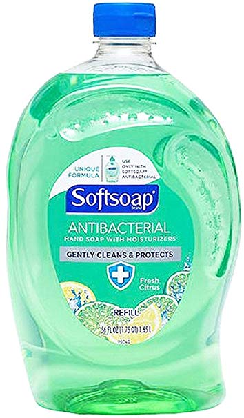 Softsoap Antibacterial Liquid Hand Soap, Fresh Citrus 56 oz (Pack of 4)
