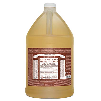 Dr. Bronner's Eucalyptus Castile Liquid Soap, 1-Gallon