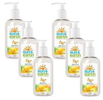 Natural Hand Soap - Light Citrus Scent - Non-Toxic, Plant-Based, Hypoallergenic - 8 Fluid Ounce Pump...