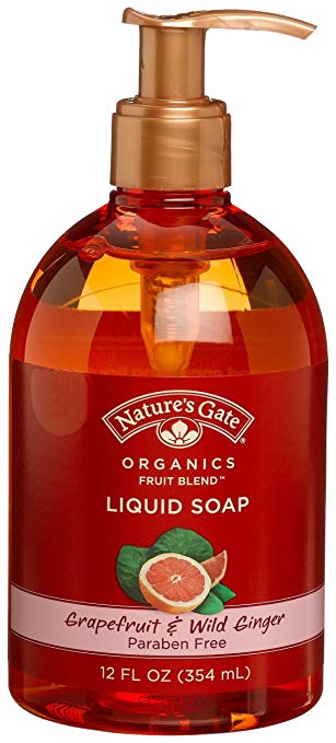 Nature's Gate Organics Fruit Blend Liquid Hand Soap, Grapefruit & Wild Ginger, 12 Ounce (Pack of 3)