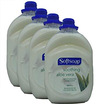 Softsoap Hand Soap Soothing Aloe Vera Moisturizing Hand Soap Refill , 64 Fluid Ounces (Pack of 4)