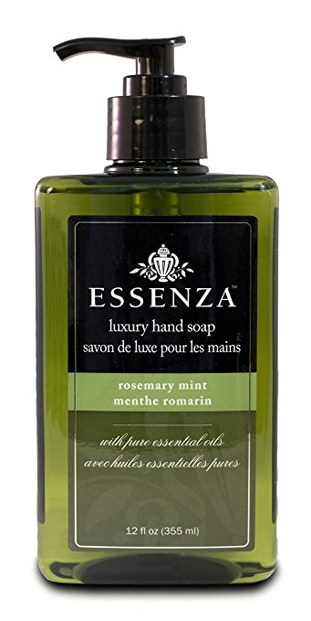 Essenza Hand Soap Rosemary Mint, Dark Green, 12 Ounce (Pack of 12)