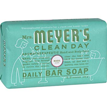 Mrs. Meyer's Bar Soap - Basil - 5.3 oz - Case of 12