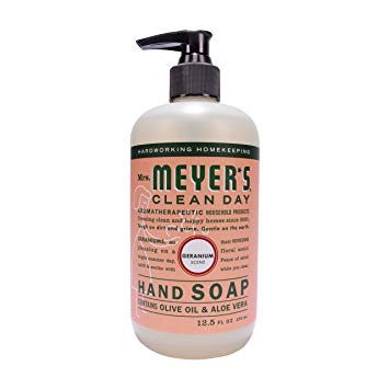 Mrs Meyers Hand Soap Geranium 12.5 Ounce Pump (370ml) (6 Pack)