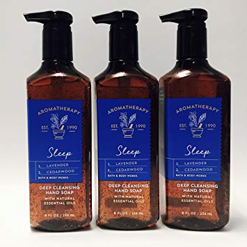 Bath & Body Works Aromatherapy Sleep Lavender Cedarwood Deep Cleansing Hand Soap Set of 3