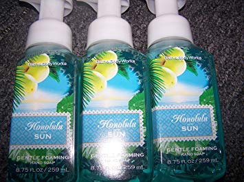 Lot of 3 Bath & Body Works Honolulu Sun Gentle Foaming Hand Soap 8.75 Fl Oz (Honolulu Sun)