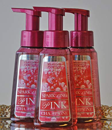 Bath & Body Works, Anti-bacterial Gentle Foaming Hand Soap Sparkling Pink Champagne 3pk. 8.75 Fl. Oz.