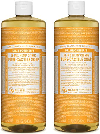 Dr. Bronner's Pure-Castile Liquid Soap Value Pack - Citrus 32oz. (2 Pack)