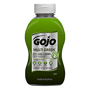 GOJO 2357-08 Multi Green Eco Hand Cleaner, 10 oz. Squeeze Bottle, USDA Bio Preferred Gel-Style Heavy Duty (Pack of 8)