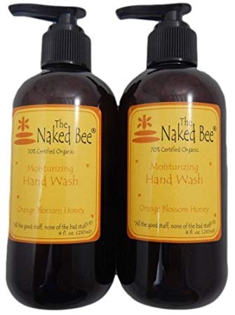 The Naked Bee Moisturizing Hand Wash 8oz (Orange Blossom Honey) - 2 Pack!