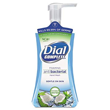 Dial Professional Antimicrobial Foaming Hand Soap, Coconut Waters, 7.5 oz Pump Bottle - Includes eight bottles.