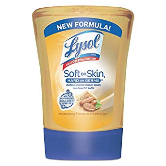 LYSOL No-Touch REC 00300 RAC00300CT Antibacterial Hand Soap Refill, 8.5 oz. Refill, Cocoa & Brown Sugar, Tan (Pack of 6)