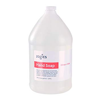 Zogics Hand Soap, Citrus + Aloe Hand Soap (1 Gallon Refill)