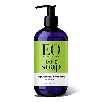 EO Botanical Liquid Hand Soap, Peppermint & Tea Tree, 12 Ounce (Pack of 3)