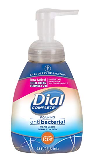 Dial Complete Antibacterial Foaming Hand Soap, Original Scent, 7.5 Fluid Ounces (Pack of 8)