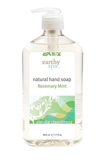 Earthy Spa Natural Hand Soap, Rosemary Mint, 17 Ounce (Pack Of 6)