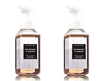 Set of 2 Bath and Body Works Birchwood and Juniper Foaming Hand Soaps With Coconut Oil Fall 2017