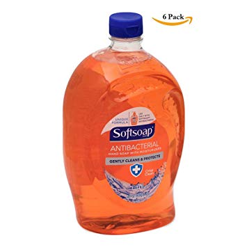 6 Pack of Softsoap Crisp Clean Antibacterial Hand Soap with Moisturizers Refill, 56 fl oz each
