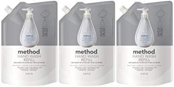 Method Gel Hand Wash Refill Pouch, Go Naked, 34oz, 3pk