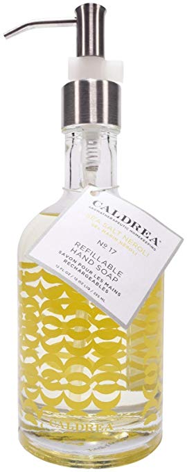 Caldrea Glass Refillable Hand Soap, Sea Salt Neroli, 12 Ounce