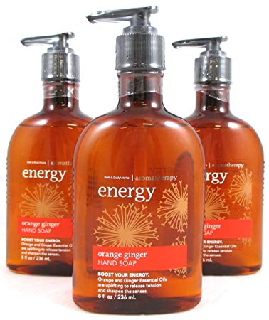 Lot of 3 Bath & Body Works Aromatherapy Energy Orange Ginger Hand Soap (Orange Ginger)