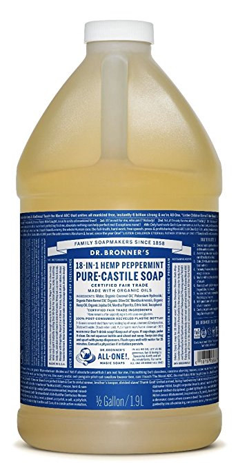 Dr. Bronner's Pure-Castile Liquid Soap - Peppermint 64oz.