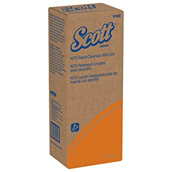 Scott Naturally Tuff Orange Hand Cleanser with Grit (91045), White, Citrus Scent, 8.0 L, 2 Packs/Case