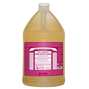 Dr. Bronner's Pure-Castile Liquid Soap - Rose, 1 Gallon