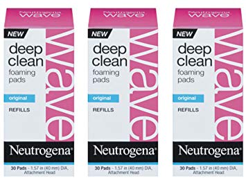 Neutrogena Wave Deep Clean Foaming Pads-30 ct (Pack of 3)