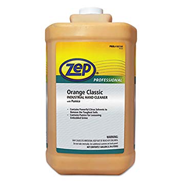 Zep Professional Industrial Hand Cleaner, Gel, Orange, 1 gal Bottle, 4/Carton