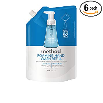 Method Foaming Hand Soap Refill, Sea Minerals, 28 Ounce (Pack 6)